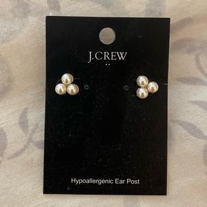 J Crew pearl stud earrings